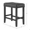 Alaterre Furniture Madison Backless Counter Height Stool Black Finish with Black PU AVMA21P0 - alternate 8